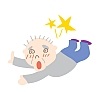 高齢者の転倒　Elderly people's fall.